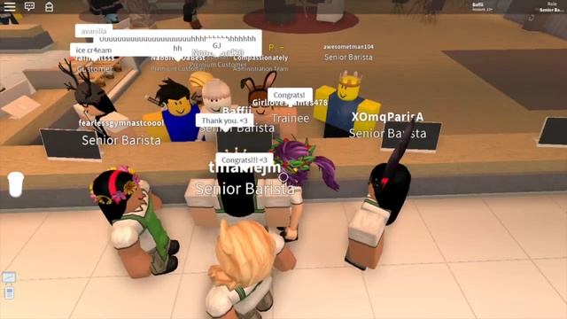 GETTING PROMOTED TO STAFF ASSISTANT AT FRAPPÉ | Roblox смотреть онлайн