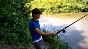 Жёсткая рыбалка на Ведуге.*чуть не упал в воду*
