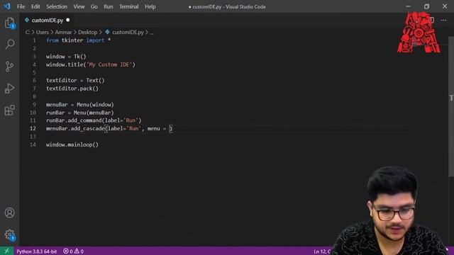 Custom Integrated Development Environment (IDE) with Tkinter in Python | Part 1 | #python #coding