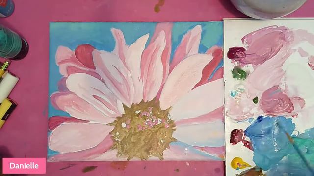 🔴Easy flower painting for beginners|| Acrylic painting 🎊✨step by step tutorial