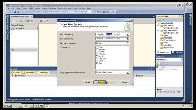 SQL 2012 Analysis Services Calendar Dimension - Software Development Tutorial