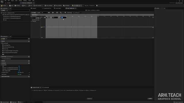 Unreal Engine 5. Блюпринт открывания двери в обе стороны, но всегда от себя