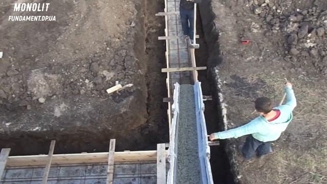 Сборно-монолитный фундамент из блоков ФБС. Днепр март 2020г. смотреть онлайн