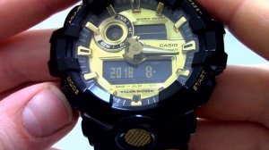 Часы Casio G-SHOCK GA-710GB-1A - Инструкция, как настроить от PresidentWatches.Ru