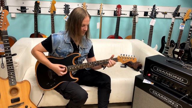 Fender American Acoustasonic Stratocaster Black USA смотреть онлайн