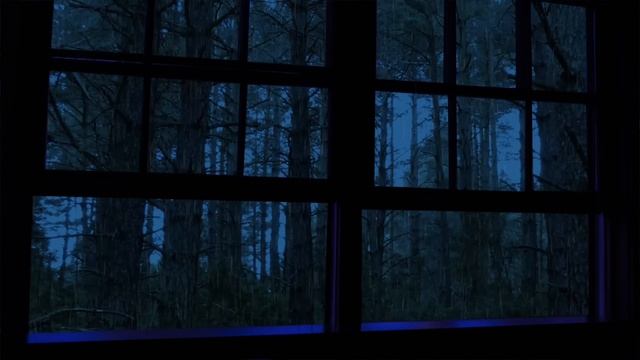 Open Window Thunderstorm in the Forest - 1 Hour Rain Sounds for Sleep