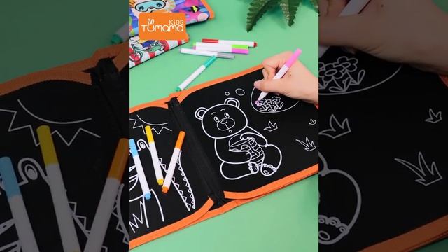 Меловая книга-доска Tumama с меловыми маркерами для рисования и раскрашивания смотреть онлайн
