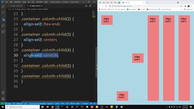 Align Self | CSS Flexbox Tutorial in Hindi