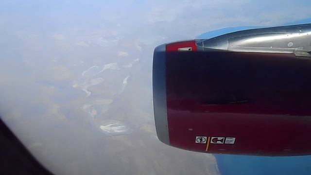 Самолёт высоко пролетел над Аральским морем | Ұшақ Арал теңізінің үстінде ұшып өтті