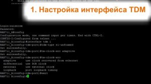Настройка передачи E1 через Ethernet на базе технологии TDMoIP