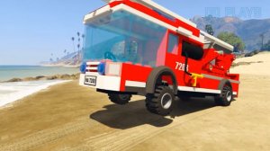 Lego Fire Truck vs Lego Ambulance Truck - GTA 5 Cars Mod Which is best?