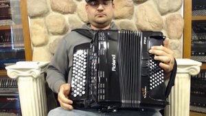 1996 - Black Roland FR -1XB-BK Digital Chromatic Button Accordion 72