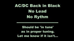 AC/DC Back in Black -  No Guitar