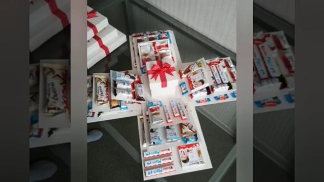 Как сделать коробку подарок сюрприз из шоколадок