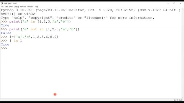 Membership Operators in List || in and not in || List (Part-7) || Python Tutorials-Class 11 & 12CS