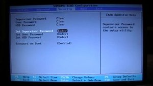 Установки BIOS: ноутбук Samsung