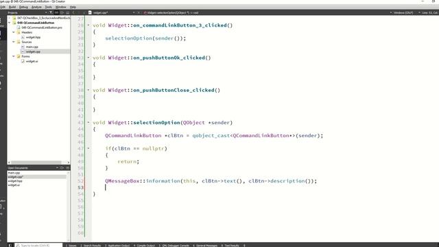 C++ Qt 93 - QCommandLinkButton(1) смотреть онлайн