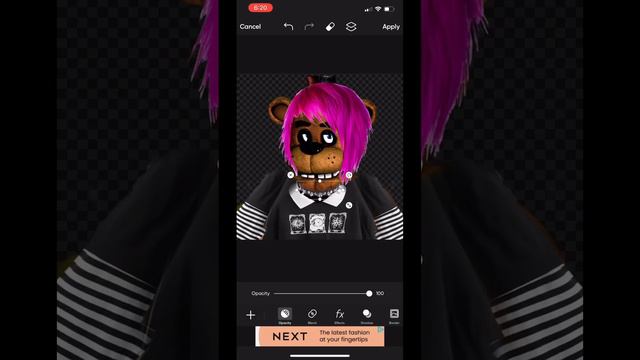 Turning Freddy Fazbear emo on Picsart 🤠👍 #fnaf #picsart #editing #meme