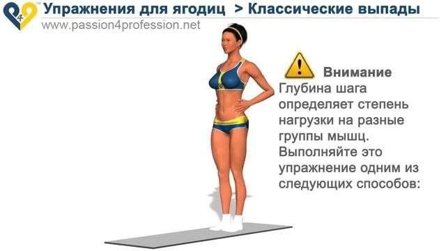 Выпады - упражнение для ягодиц