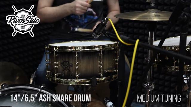 14"/6,5" Riverside ash snare drum, medium tuning смотреть онлайн