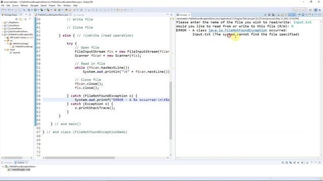 java.io.FileNotFoundException – How to solve File Not Found Exception смотреть онлайн