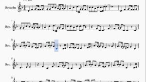 Recorder Sheet Music: How to play A Cruel Angel's Thesis