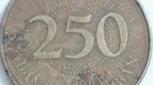 Lebanon & 250 lira 1996 Mint Error ,coin worth big money rare.