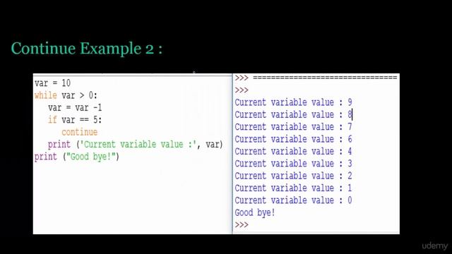 Python - Control Statement Continue Statement Using Python смотреть онлайн