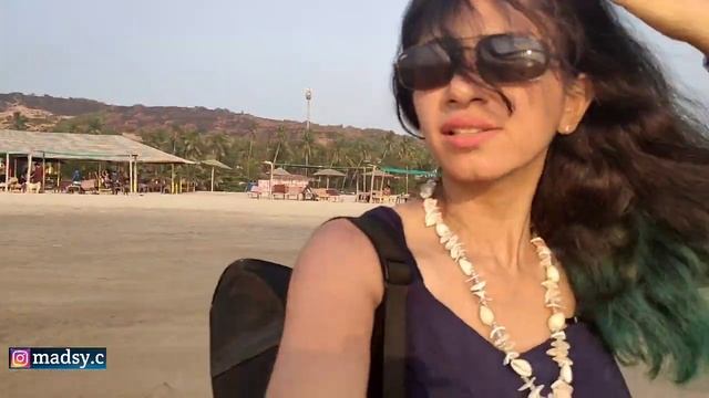 mandrem beach north goa | is it a clean beach ? travel vlog | madsy c