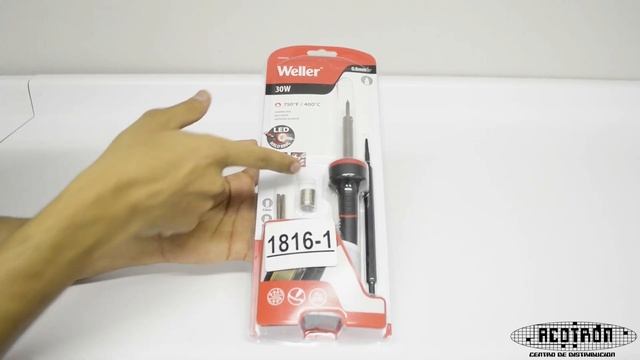 Cautín para soldar 30W luz LED y con puntas de repuesto WLIRK3012A marca WELLER смотреть онлайн