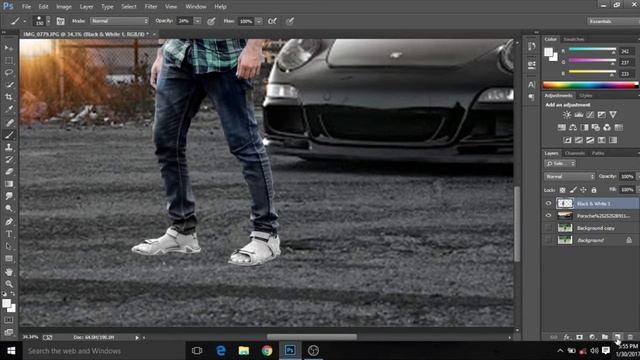PHOTOSHOP PHOTO MANIPULATION || CHANGING BACKGROUND TUTORIAL (Porsche 911) смотреть онлайн