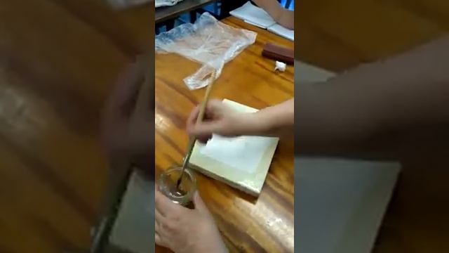Золочение на лак. Подготовка поверхности. Занятие ведёт Василева Е. И. ч.1