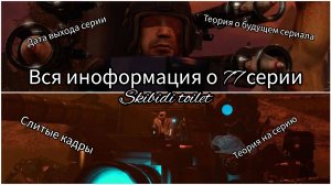 Все СЛИТЫЕ КАДРЫ к 1 части 77 серии. Теория и дата выхода серии. #skibiditoilet #скибидитуалет