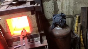Горн кузнечный на газу. Тестируем