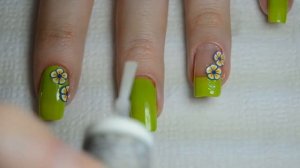 Summer Fimo Flower Nail Art / Маникюр с Фимо