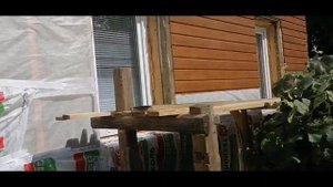 Монтаж металлосайдинга "имитация бруса" по брускам, на утепленную стену минеральной ватой.