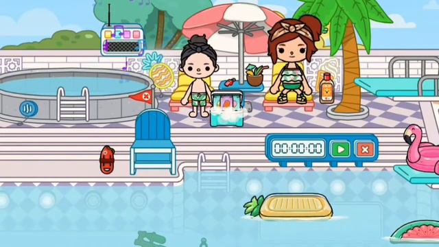 аквапарк с другом 💘🐚✌ /// тока бока /// тока ворлд /// gasps toca смотреть онлайн