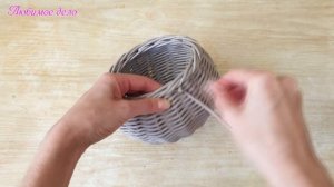 Мышка-корзинка Новогодняя из газетных трубочек!