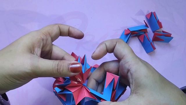 Easy Origami ll DIY Origami Kusudama ll  How to make Unicorn Kusudama ll Easy Craft ll Crafty Canva