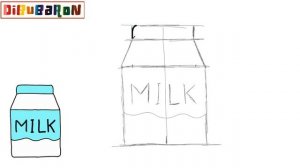 Como dibujar una caja de leche paso a paso | Dibujos fáciles