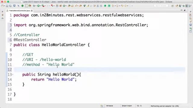 Creating a Hello World Service | Spring BOOT with CRUD Tutorial For Beginners #springboot