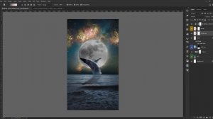 Whale - Surreal Photo Manipulation Scene Effect in Photoshop