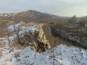 Зимние ландшафты. Синяя гора, Благодатное, Новопетровские пороги Крынки.