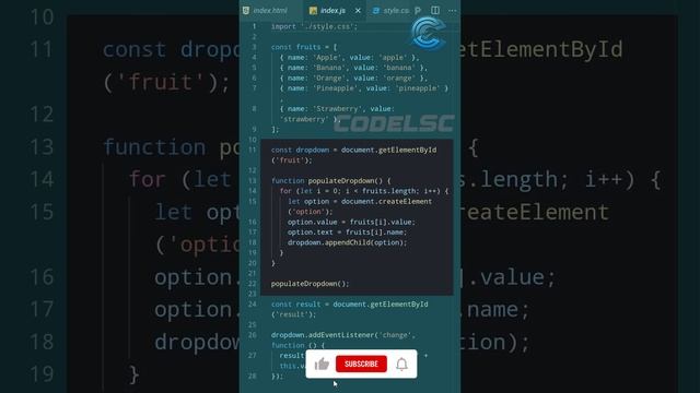 How to use #JavaScript #Dropdown with #JSON Data | #CodeLSC