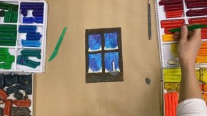 Пластилинография "Зимнее окно"