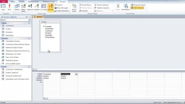 How to Create a Delete Query in Microsoft Access