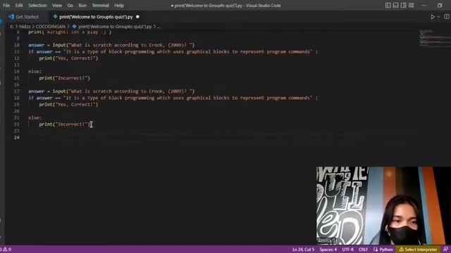 Python exercise project - Quiz game - Coding Group 6