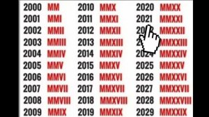 римские цифры.