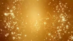 Футаж Снежинки новогодние на золотистом фоне