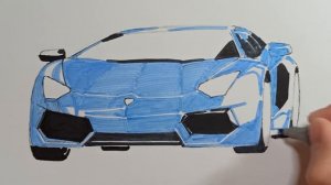 Как нарисовать Lamborghini Aventador | Ламборгини Авентадор